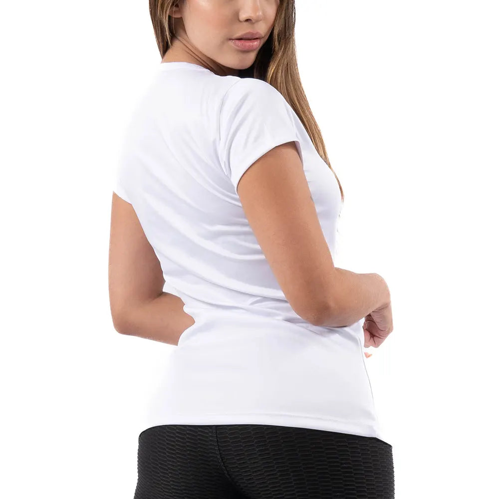 BLUSA MANGA CORTA MUJER - BLANCO
