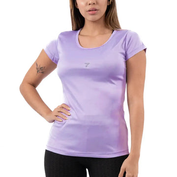 BLUSA MANGA CORTA MUJER - LILA OSCURO