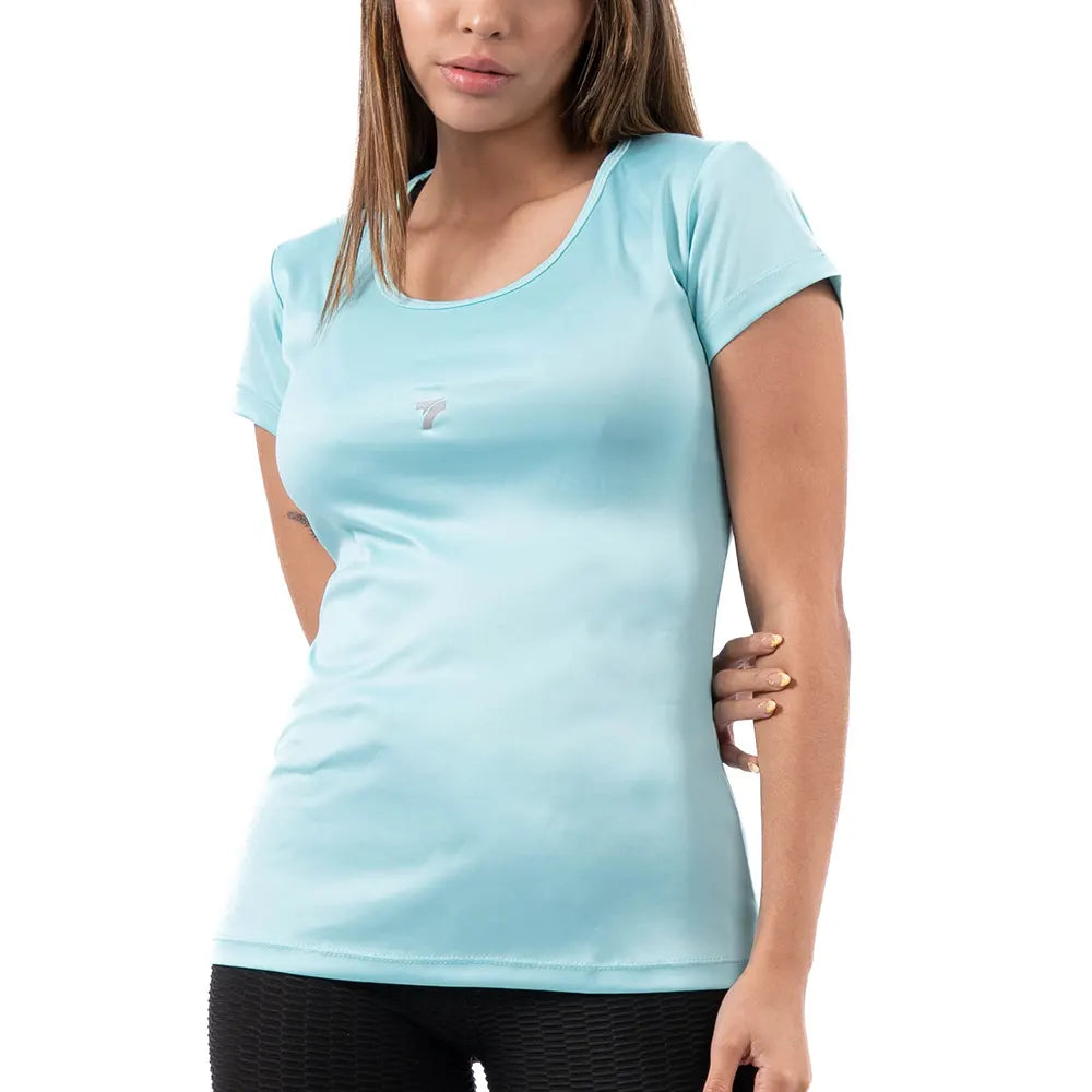 BLUSA MANGA CORTA MUJER - VERDE MENTA