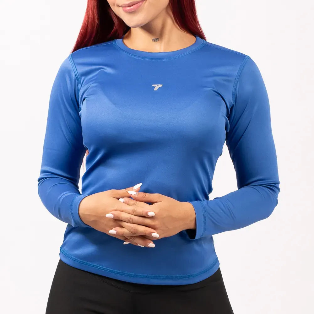 BUZO COMPRESION MUJER - AZUL REY