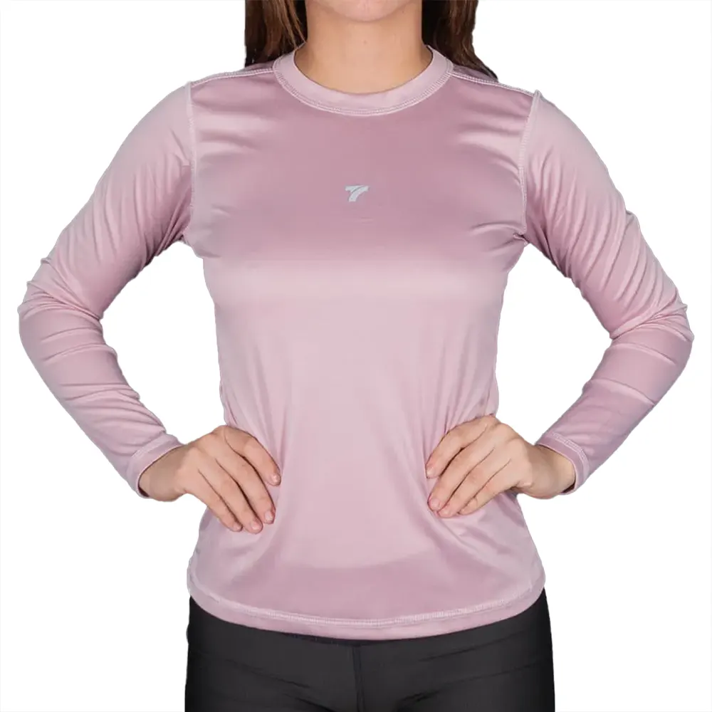 BUZO COMPRESION MUJER - ROSA CREPE CLARO