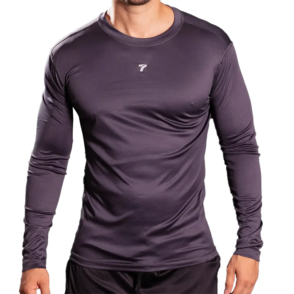 BUZO COMPRESION HOMBRE - GRIS OSCURO