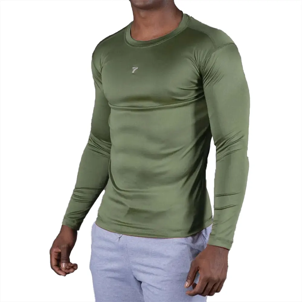 BUZO COMPRESION HOMBRE - VERDE MILITAR