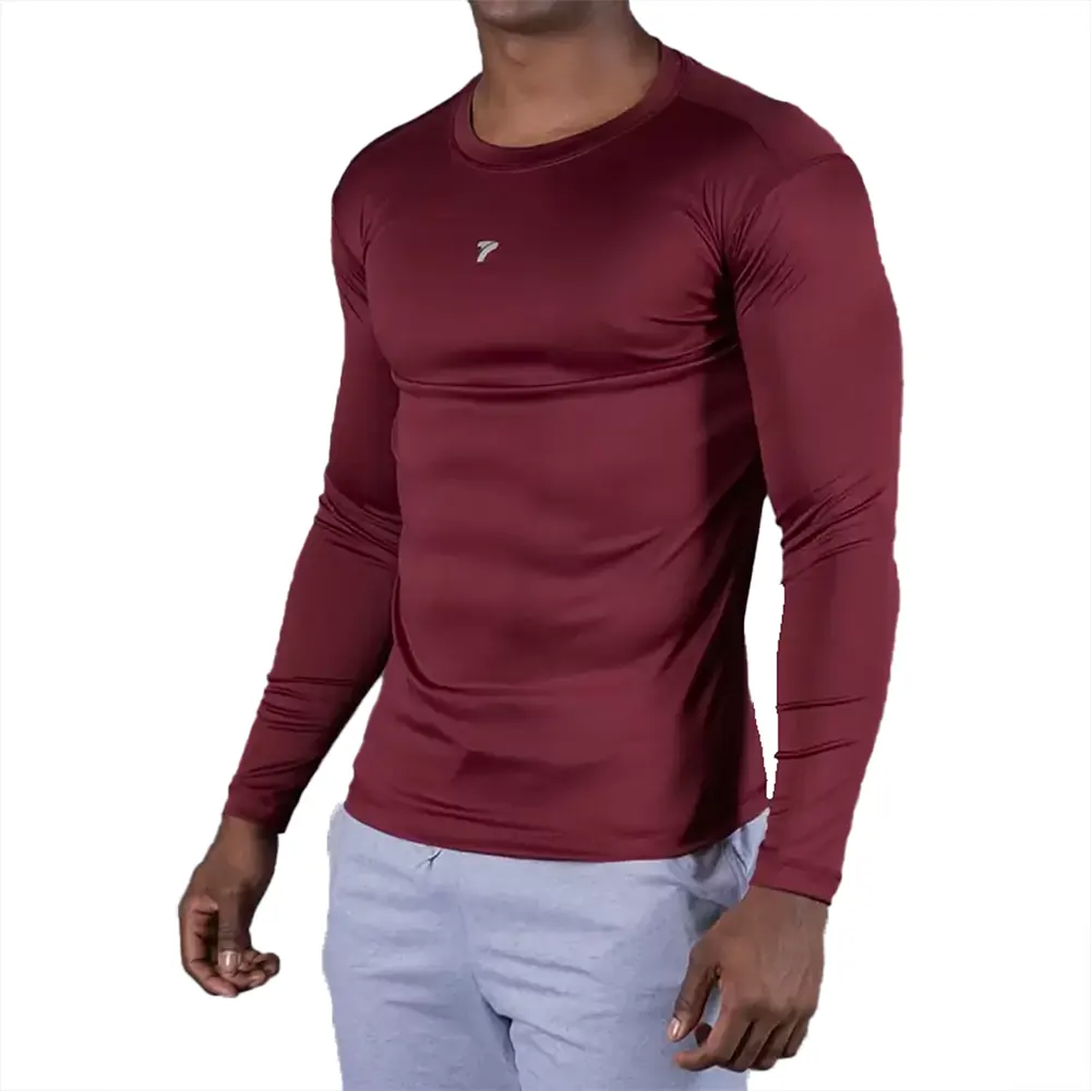 BUZO COMPRESION HOMBRE - VINOTINTO OSCURO
