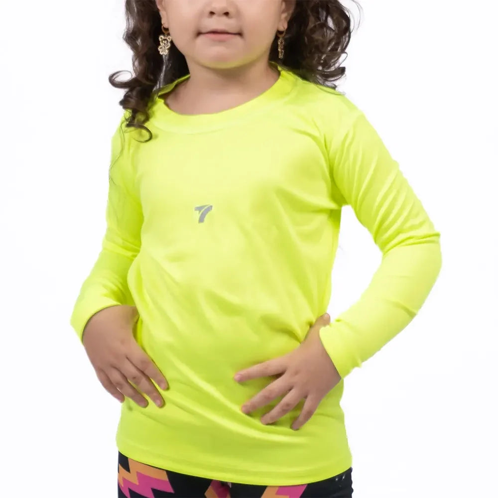 BUZO COMPRESION NIÑO - AMARILLO NEON