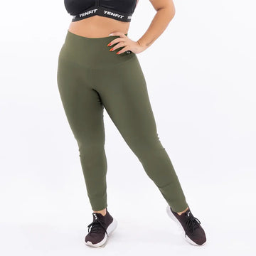 LEGGINS UNICOLOR PLUS SIZE -VERDE MILITAR