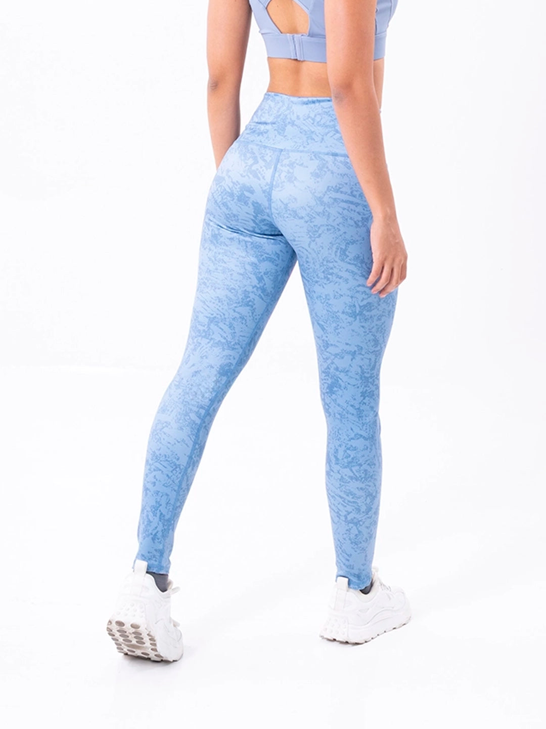 LEGGINGS SUPPLEX SUBLIMADO STONE - AZUL CELESTE