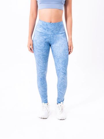 LEGGINGS SUPPLEX SUBLIMADO STONE - AZUL CELESTE