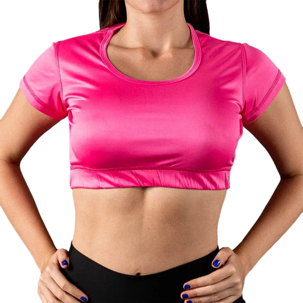 BUZO TOP MANGA CORTA- MAGENTA LUMINOSO