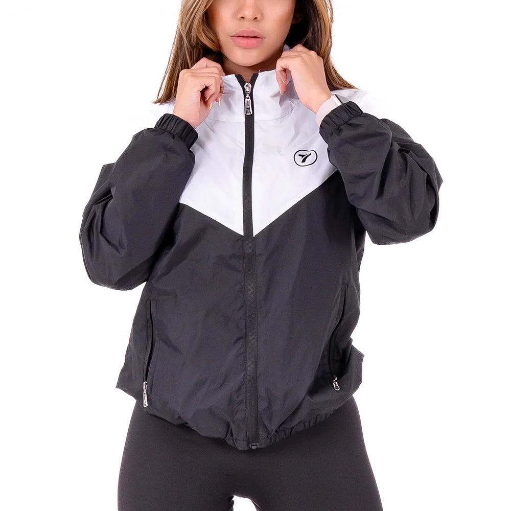 CHAQUETA ROMPEVIENTO THUNDER M - BLANCO-NEGRO