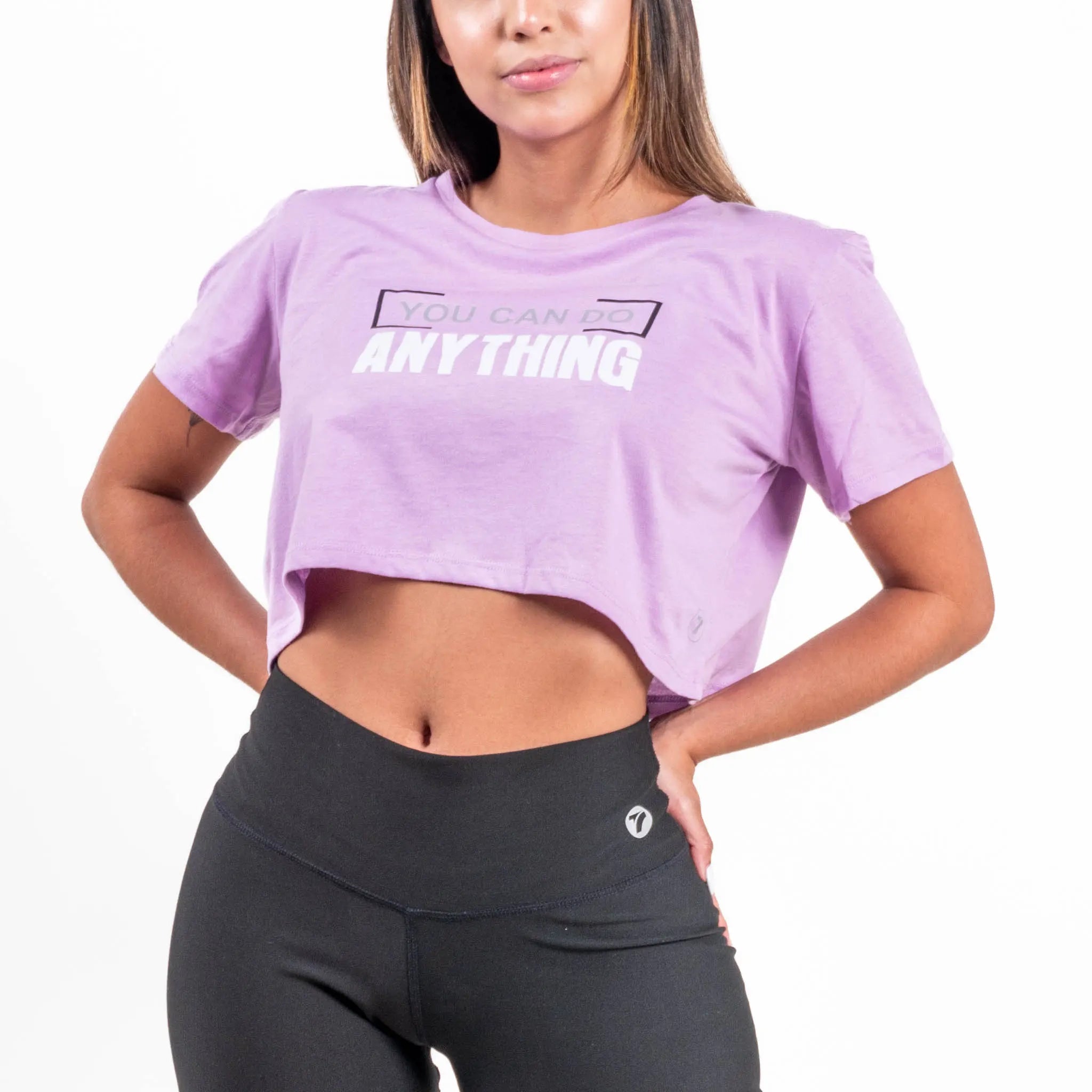 CAMISETA CORTA UNICOLOR - LILA