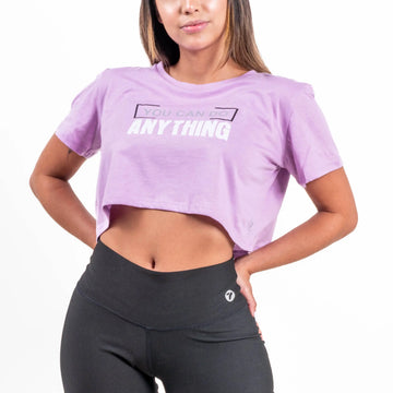 CAMISETA CORTA UNICOLOR - LILA