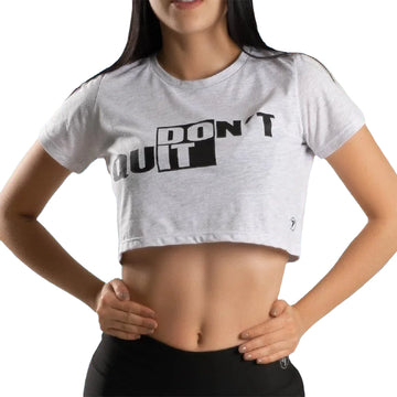 CAMISETA CORTA UNICOLOR - GRIS JASPE CLARO