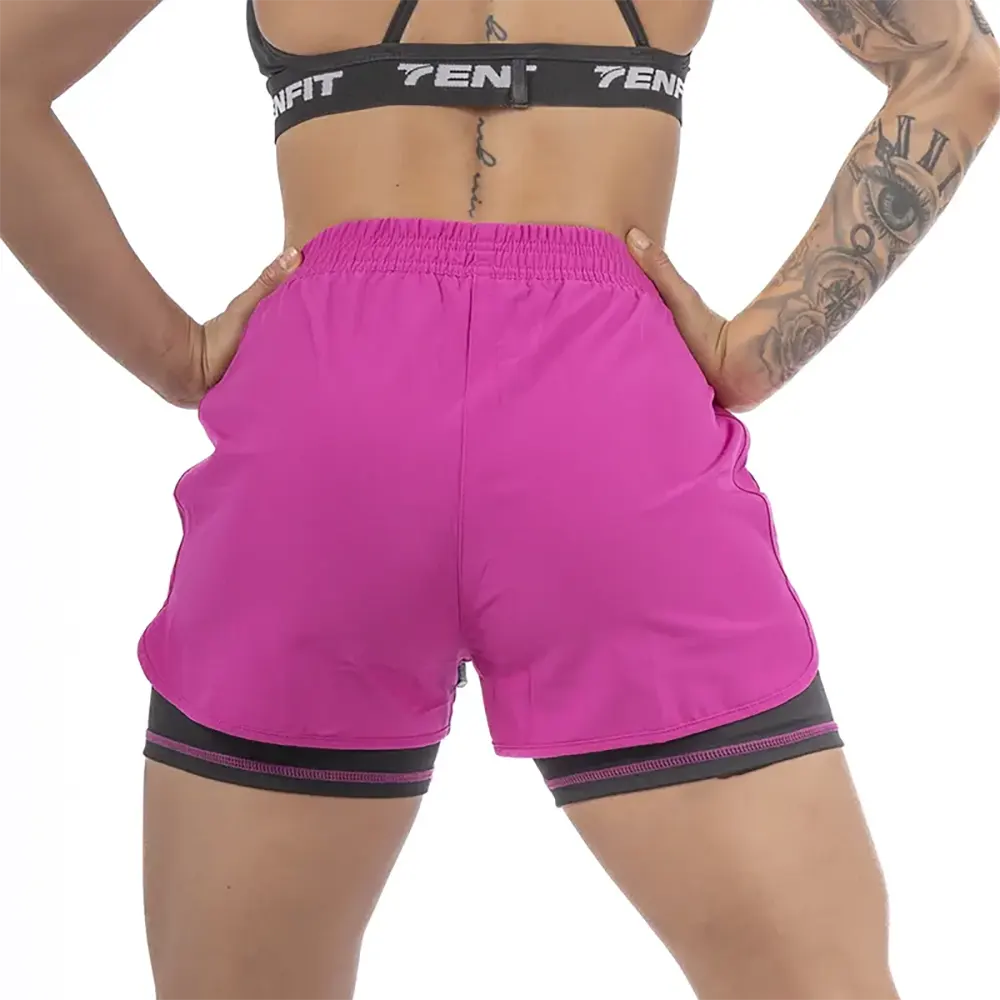 SHORT RUNNING -MAGENTA OSCURO - NEGRO