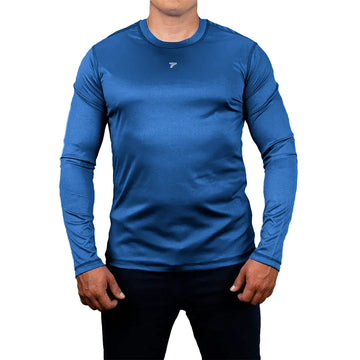 BUZO COMPRESION PLUS SIZE HOMBRE - AZUL TURQUI