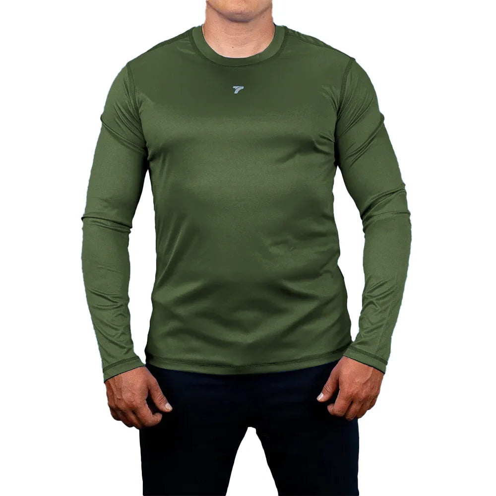 BUZO COMPRESION PLUS SIZE HOMBRE - VERDE MILITAR