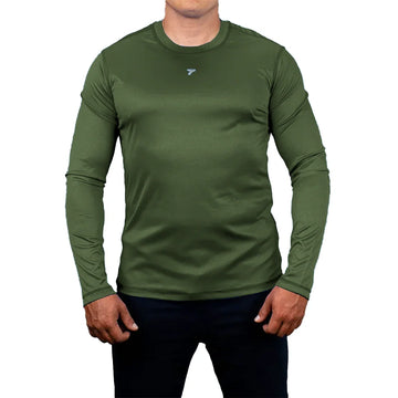 BUZO COMPRESION PLUS SIZE HOMBRE - VERDE MILITAR