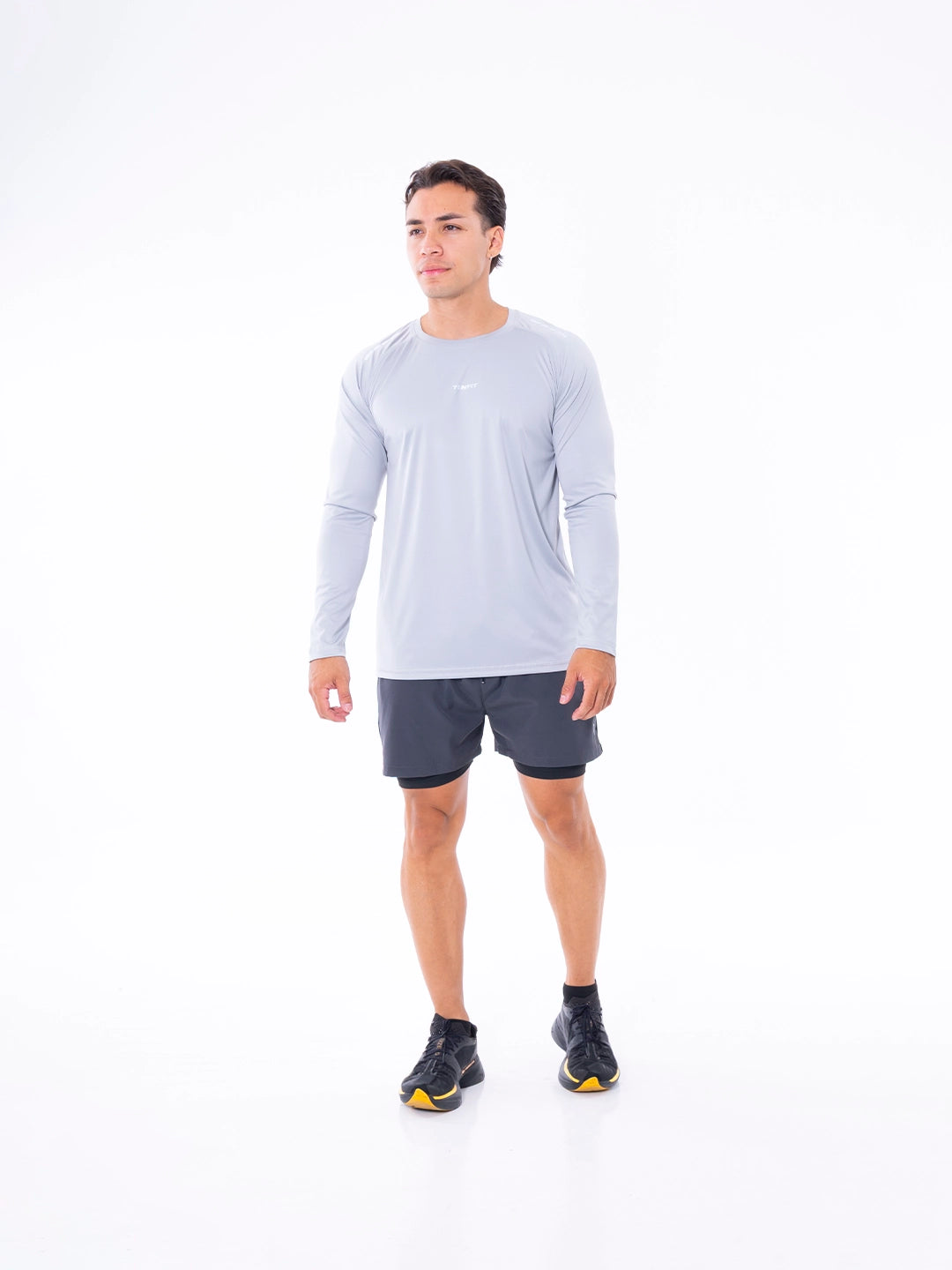PANTALONETA RUNNING M2 - GRIS OSCURO  - NEGRO