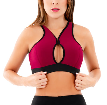 TOP KAREN UNICOLOR - VINOTINTO