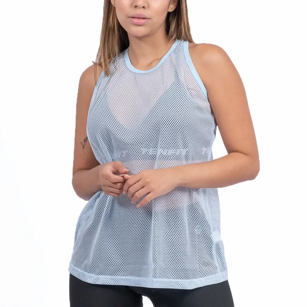 BLUSA ESQUELETO MALLA-AZUL CELESTE