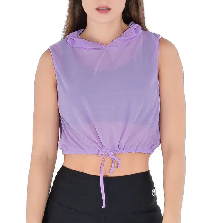 BLUSA VELO CAPOTA-LILA