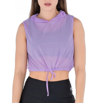 BLUSA VELO CAPOTA-LILA