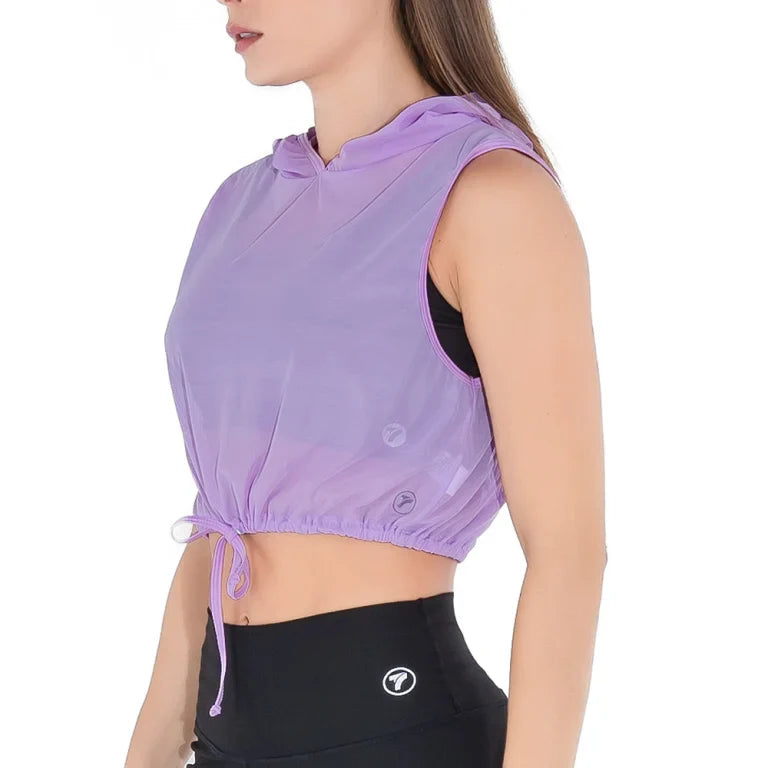 BLUSA VELO CAPOTA-LILA