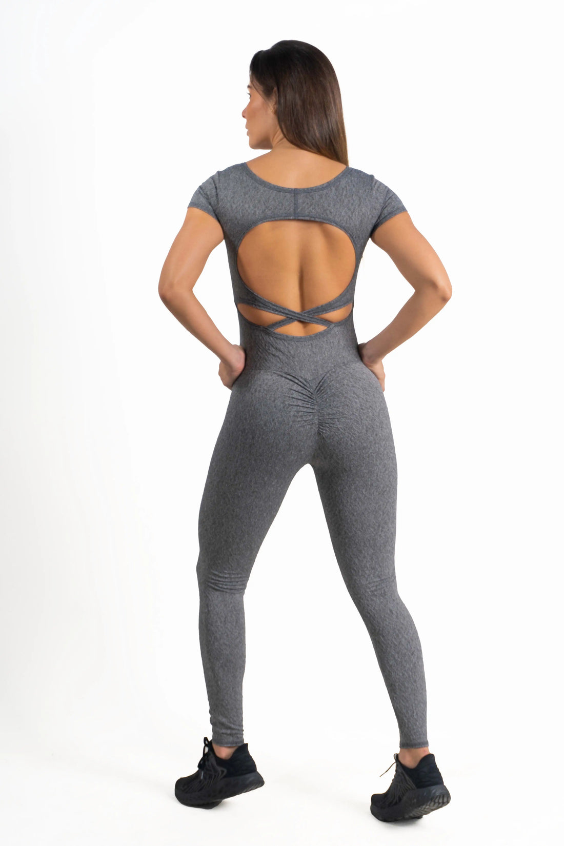 ENTERIZO LARGO JACQUAR PUSH UP- GRIS JASPE
