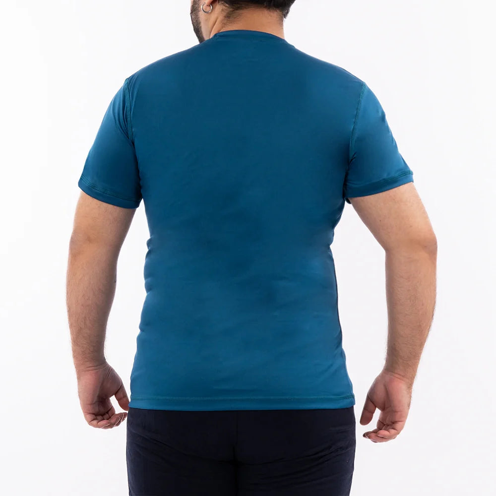 CAMISETA FIST PLUS ZISE UNICOLOR-AZUL PETROLEO