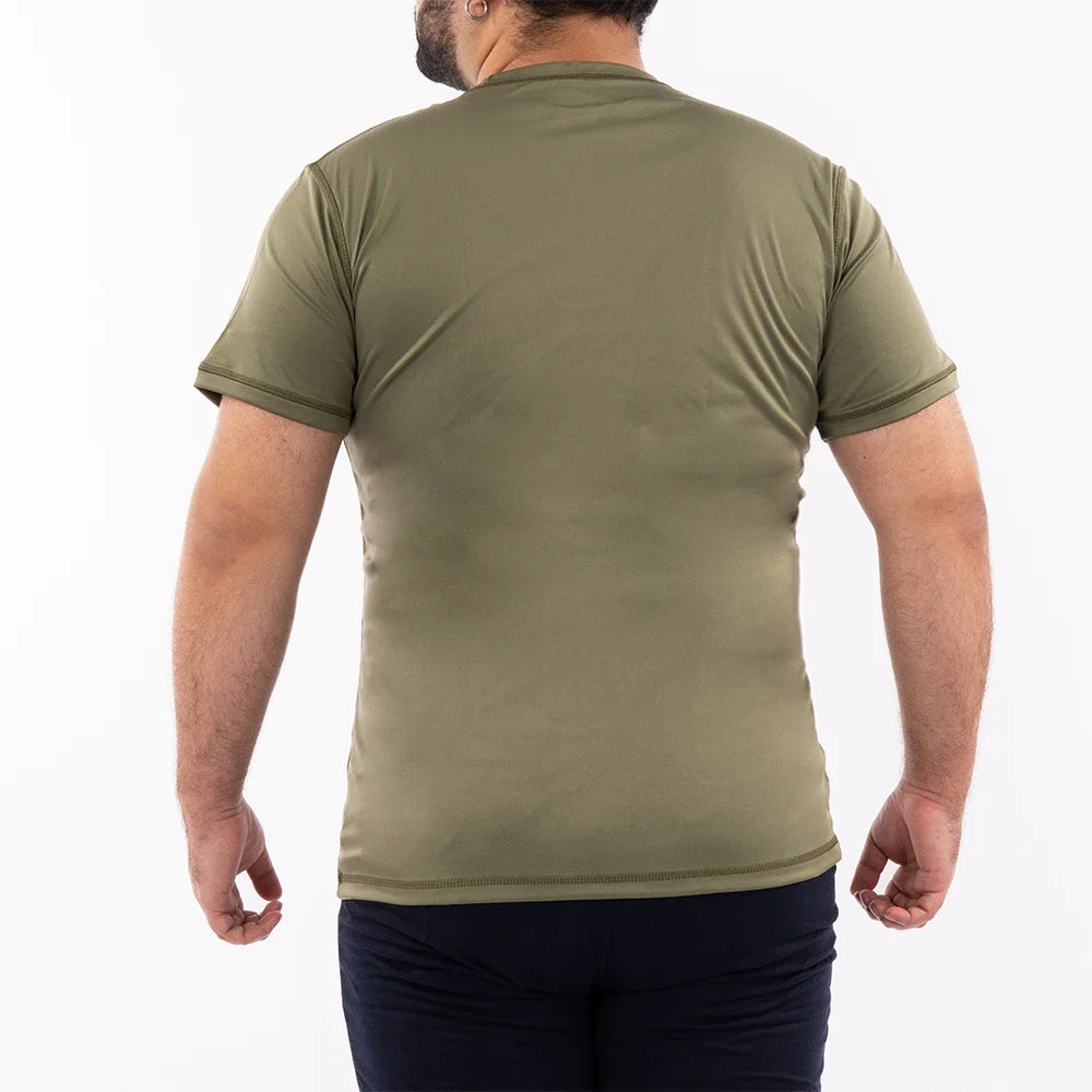 CAMISETA FIST PLUS ZISE UNICOLOR-VERDE MILITAR