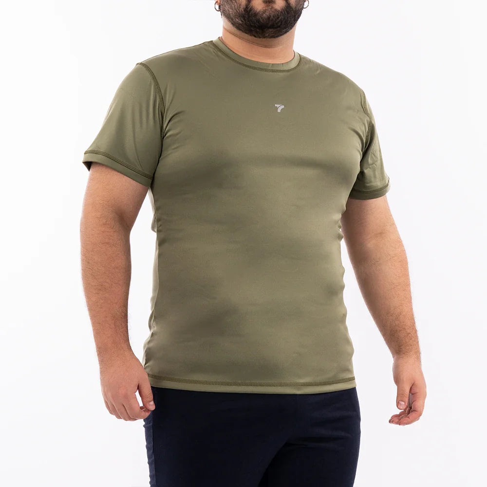 CAMISETA FIST PLUS ZISE UNICOLOR-VERDE MILITAR