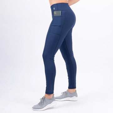 LEGGINS BOLSILLO UNICOLOR - AZUL TURQUI