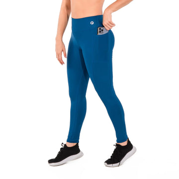 LEGGINS BOLSILLO UNICOLOR - AZUL PETROLEO