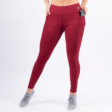 LEGGINS BOLSILLO UNICOLOR - VINOTINTO