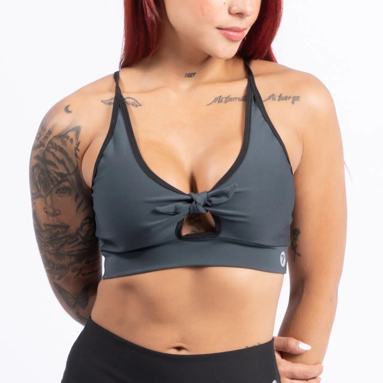 TOP KARINA UNICOLOR - GRIS OSCURO