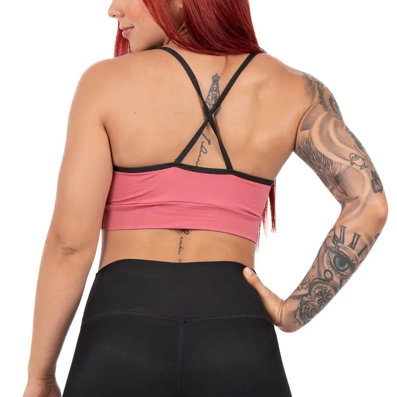 TOP KARINA UNICOLOR - ROSA CREPE OSCURO