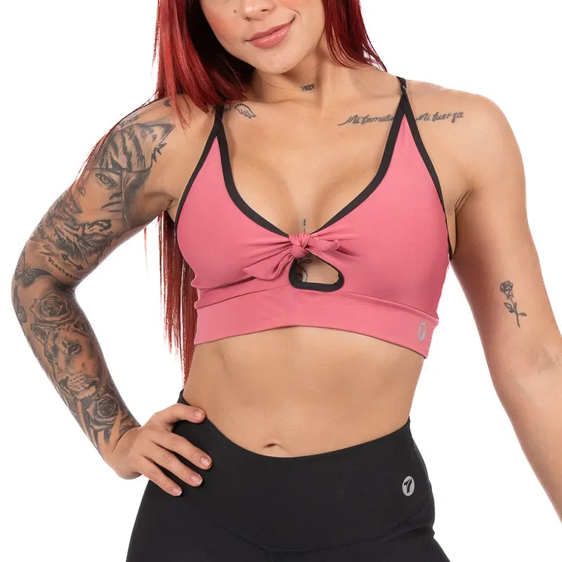 TOP KARINA UNICOLOR - ROSA CREPE OSCURO