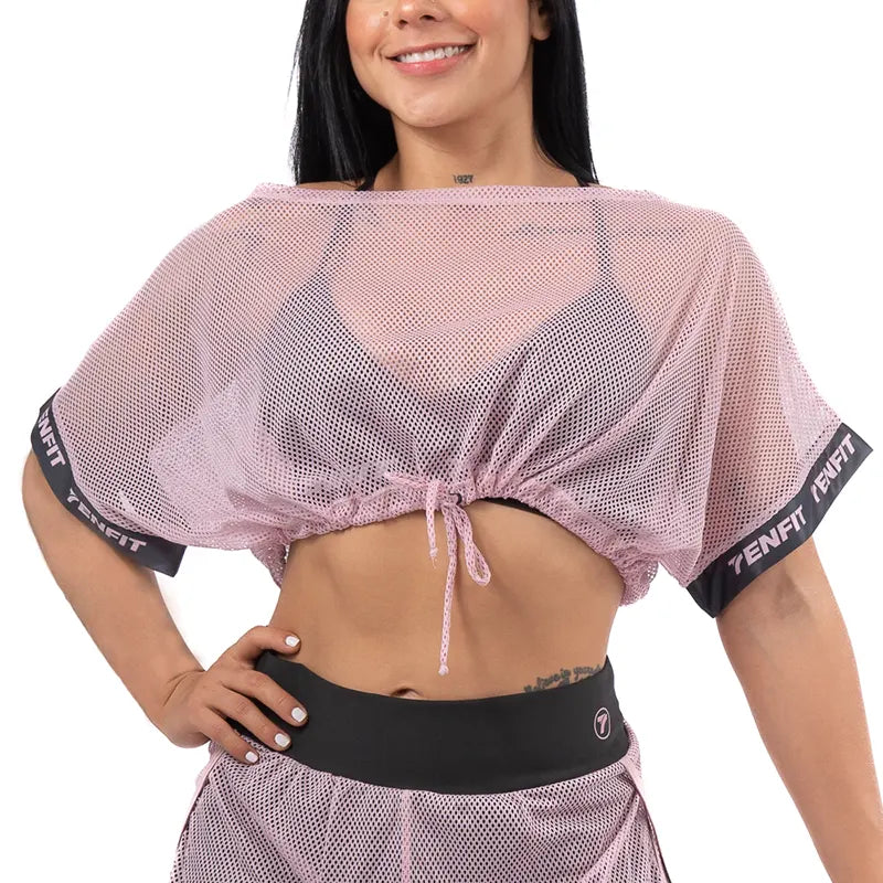 BLUSON-TRAP - ROSA CREPE CLARO
