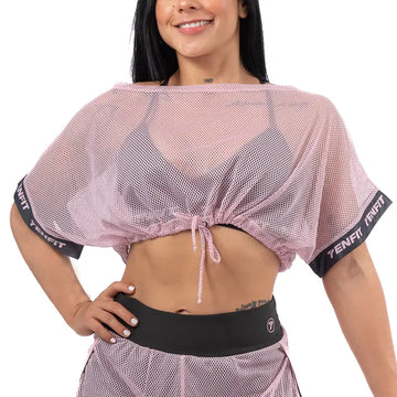 BLUSON-TRAP - ROSA CREPE CLARO