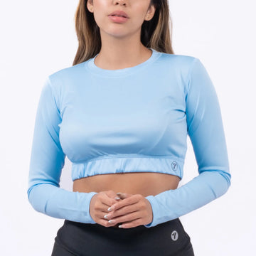 BUZO TOP MANGA LARGA C - AZUL CELESTE