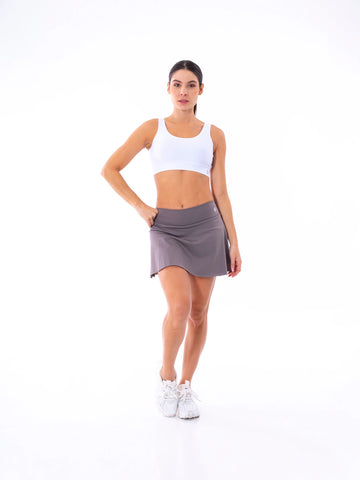FALDA SHORT BLOCK - CAQUI