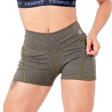 SHORT BOLSILLO CHROMAFLEX UNICOLOR-VERDE MILITAR JASPE
