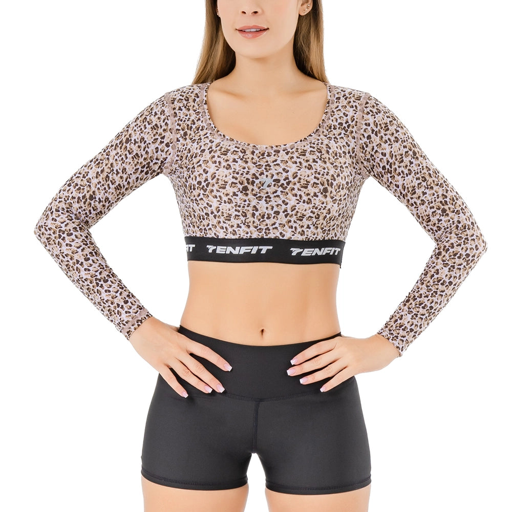 BUZO TOP LUXOR - BROWN ANIMAL PRINT