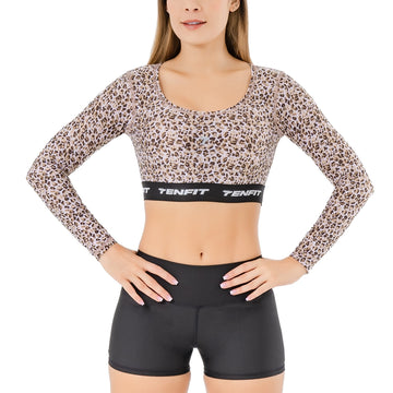 BUZO TOP LUXOR - BROWN ANIMAL PRINT