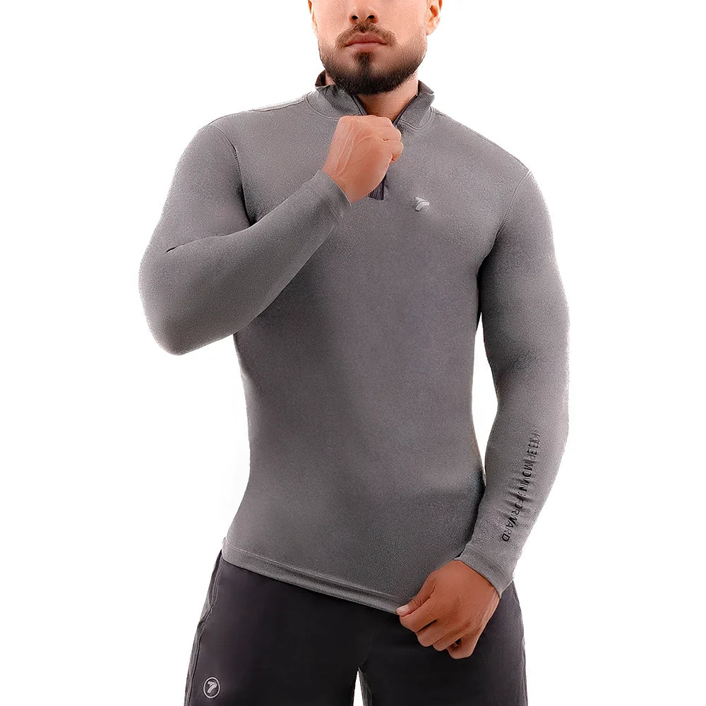 Buzo Manga Larga para running de Hombre Rolling - Gris Jaspe