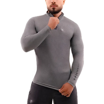 Buzo Manga Larga para running de Hombre Rolling - Gris Jaspe