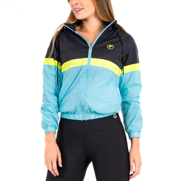 CHAQUETA ROMPEVIENTO THUNDER M - NEGRO-VERDE MENTA
