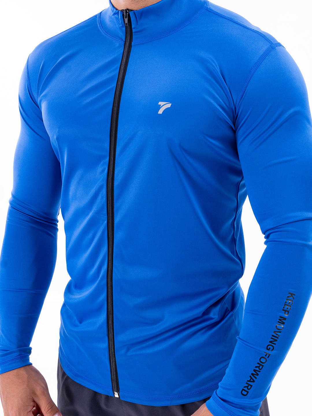 Buzo Manga Larga para running de Hombre Rolling Pro - Azul Rey