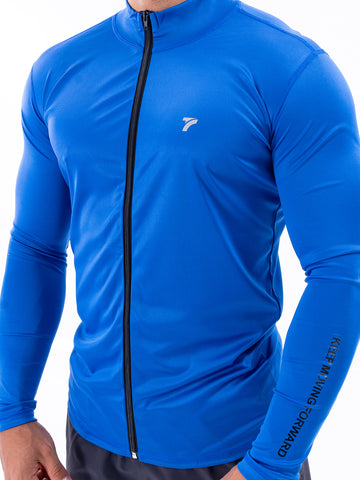 Buzo Manga Larga para running de Hombre Rolling Pro - Azul Rey