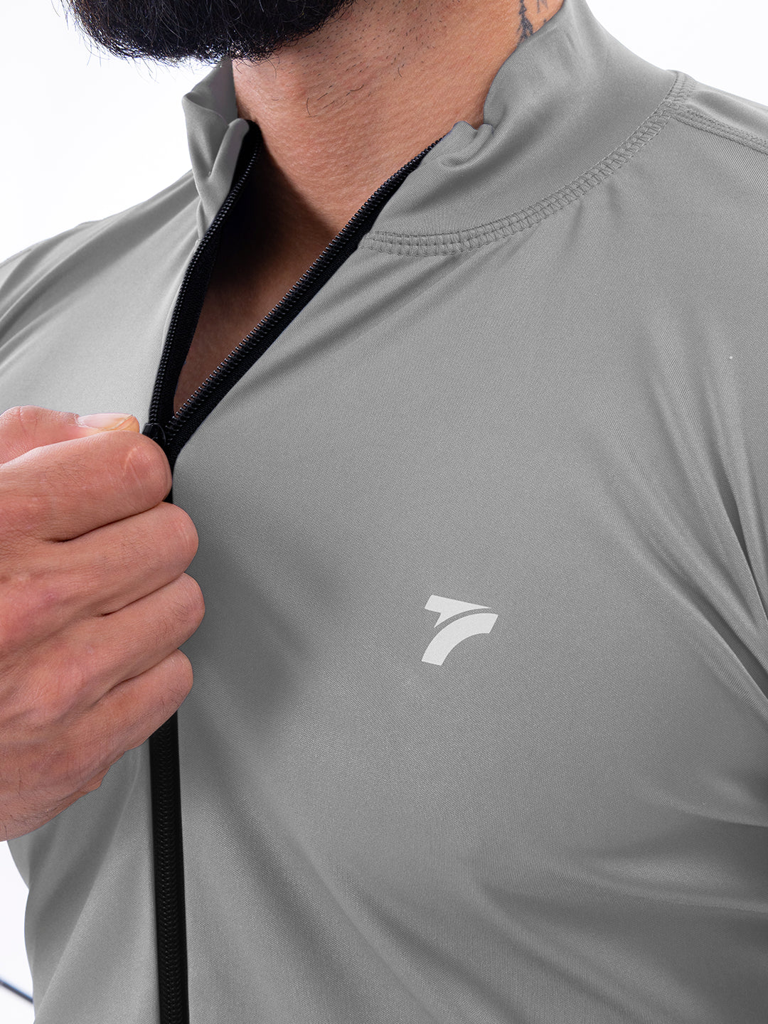 Buzo Manga Larga para running de Hombre Rolling Pro - Gris Claro